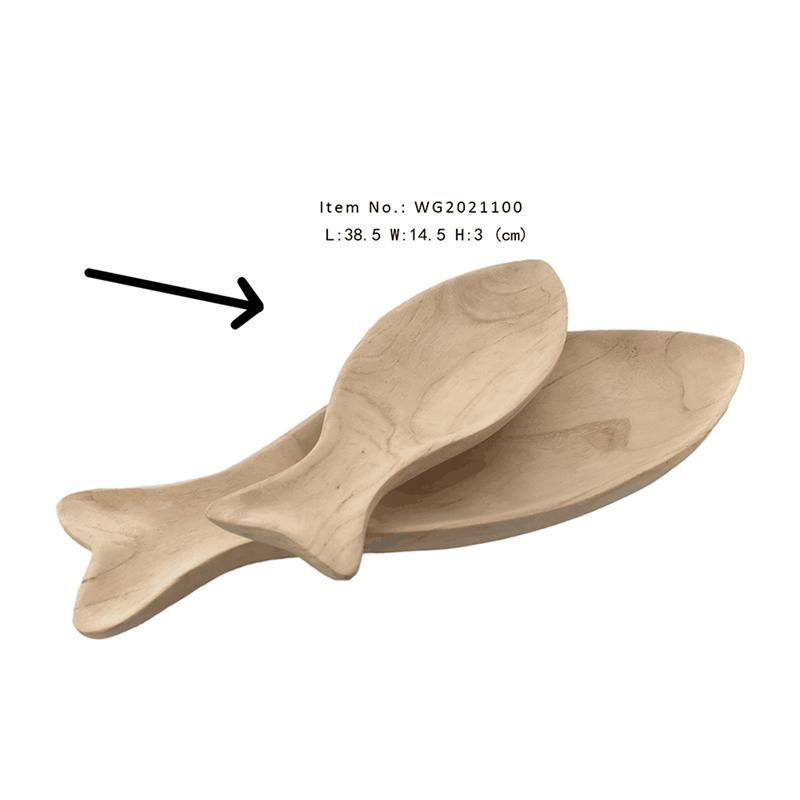 Rustic Fish Shape Wood Nautical Crafts Fishing Wood Wall Decoration for Home
