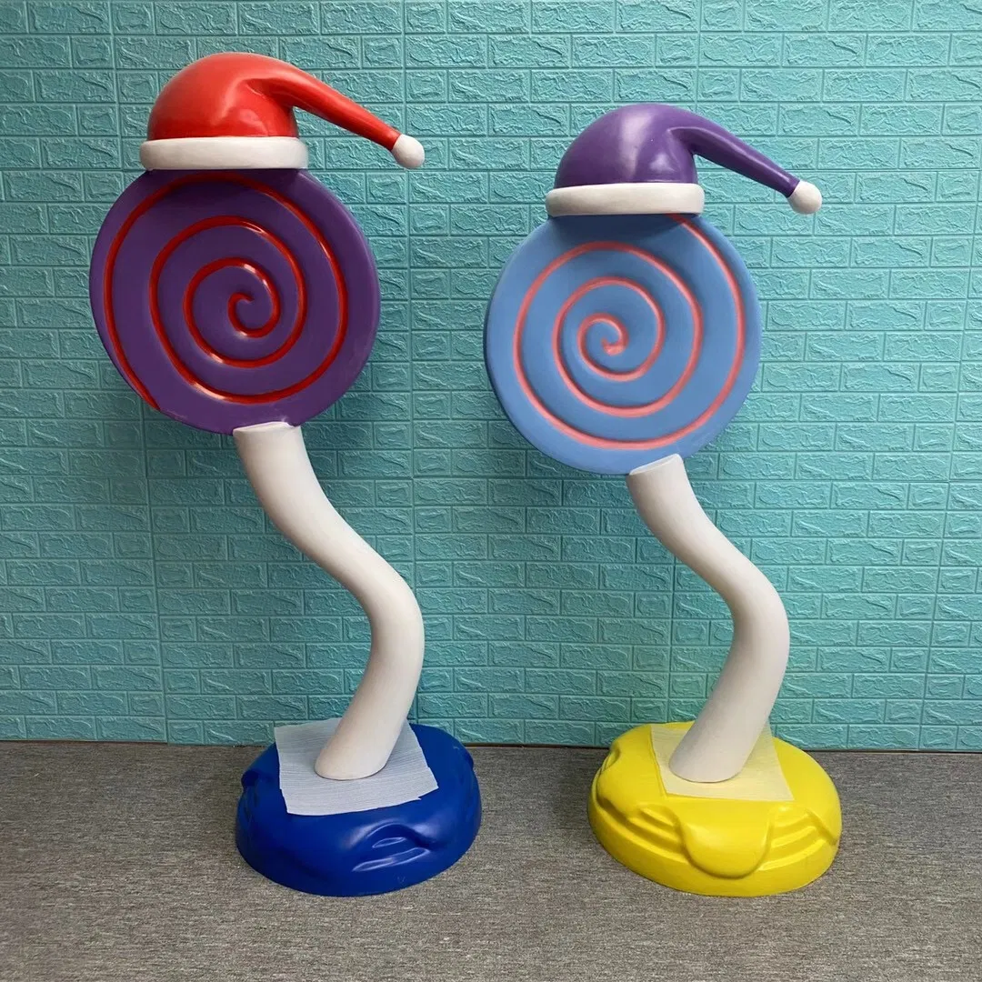Large Outdoor Decorative Fiberglass Art Statue Candy Crafts for Garden Park Props