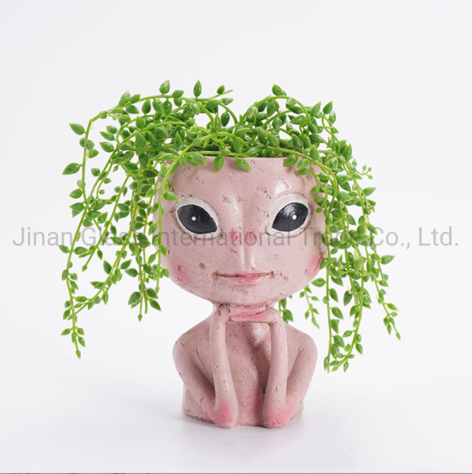 Resin Imitation Figure Plant Fleshy Flowerpot Creative Resin Alien Flower Arrangement Home Furnishing Resin Crafts