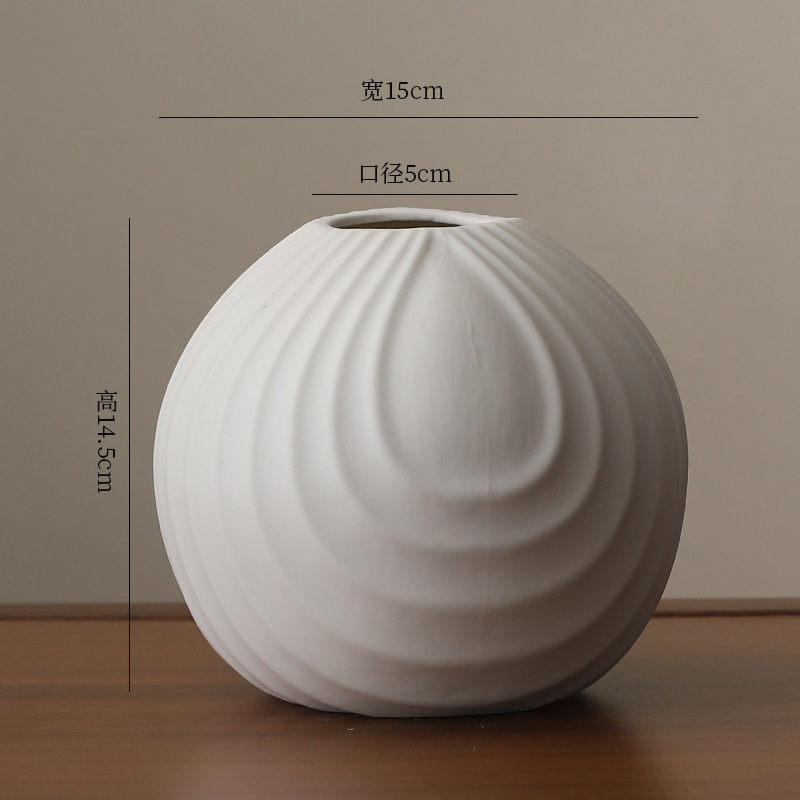 White Ceramic Vase, Small Ceramic Flower Vases Bulk Bud Vases for Wedding Table Centerpieces Decor Pampas Grass Modern Boho Home Party Decor DIY Gift