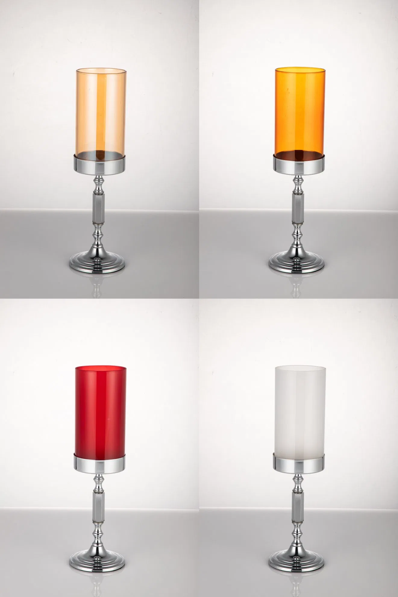 Unique Artisan Crafted Tall Stem Glass Candle Holder for Home