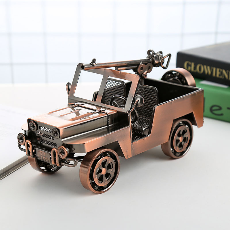 Factory Direct Fashion Iron Metal Vintage Scale Car Model Home Furnishings Crafts