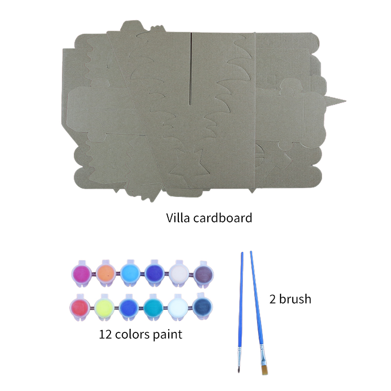 DIY Assembly Craft Handmade Creative Model Coloring 3D Puzzles Graffiti Corrugated Cardboard Paper