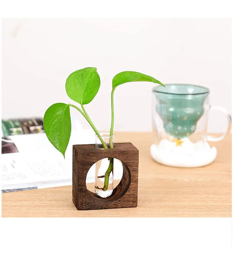 Tabletop Craft Wood Frame Vase