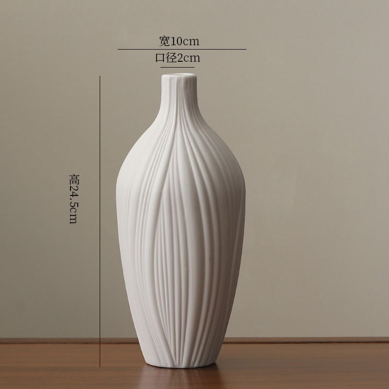 White Ceramic Bud Vase Bulk Boho Rustic Small Flower Vase for Centerpieces for DIY Wedding Home Dining Table Decoration