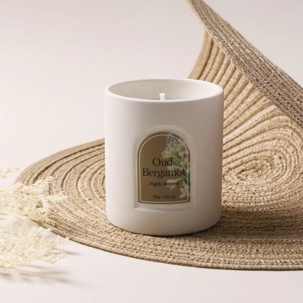 120g Home Decorative Colored Ceramic Scented Candle