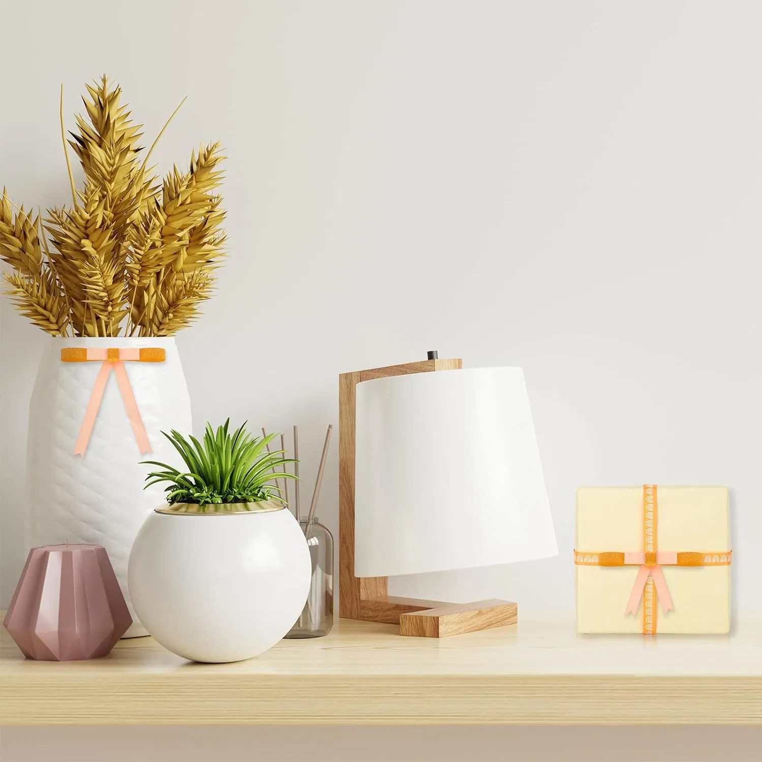 Boho Rainbow Ribbon 40 Yards 0.4 Inch Rainbow Themed Grosgrain Ribbon Colorful Boho Fabric Craft Ribbon for Wreath Bow Making Gift Wrapping Decor DIY Crafts