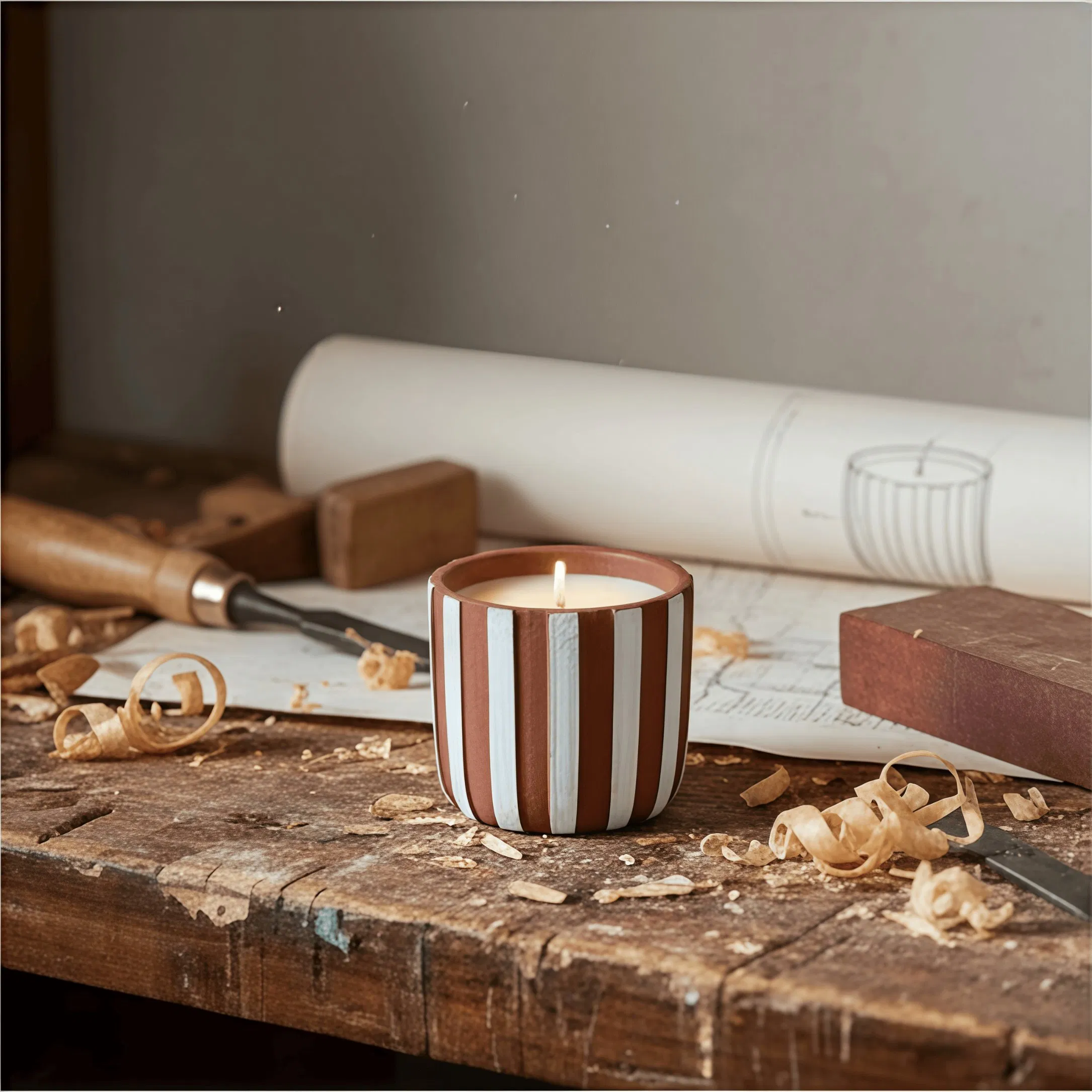 Artisan-Style Aromatherapy Candle, Outdoor Citronella Mosquito-Repellent Candle, Custom Minimalist Scented Candles