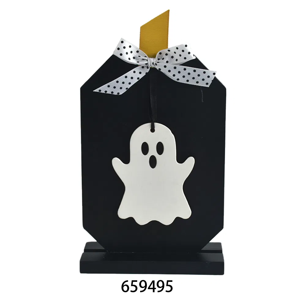 Halloween Tabletop Castle Pumpkin Ghost and Signboard Decorations New Arrival Wooden Crafts Holiday Home Decor