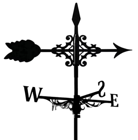 Rustic Iron Weathervane with Exclusive Stainless Steel Finish Crafts