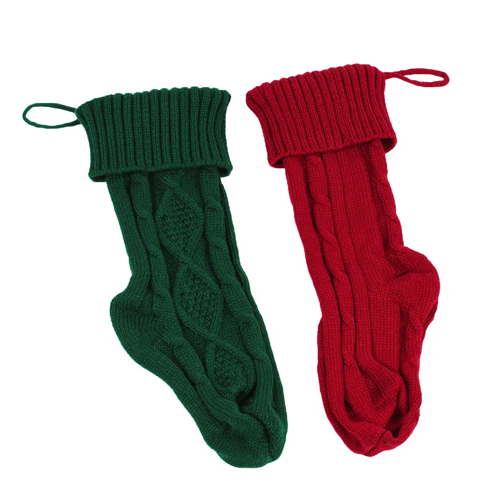 Handmade Yarn Knitted Christmas Stockings Ornament for Baby Home Decorations &amp; Christmas Holiday for Christmas Tree Decorations