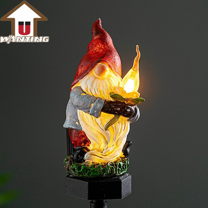 Custom Personalized Torch Dwarf Small Sculpture Resin Craft Home Decorative Light Gift