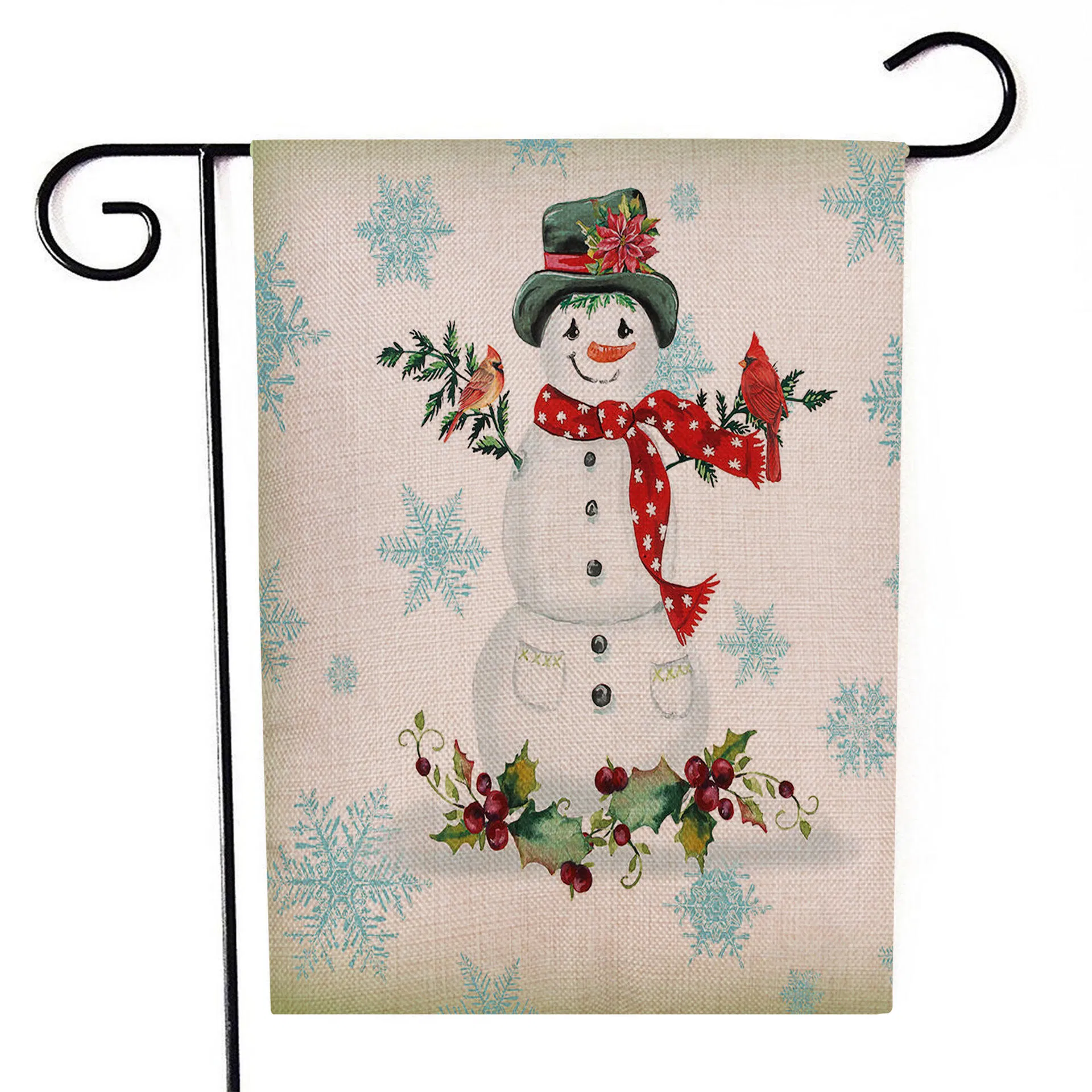 Custom Hello Burlap Garden Flag Seasonal Spring Summer Outdoor 12x18 inch Decorative Sublimation Flags for Home Garden Yard