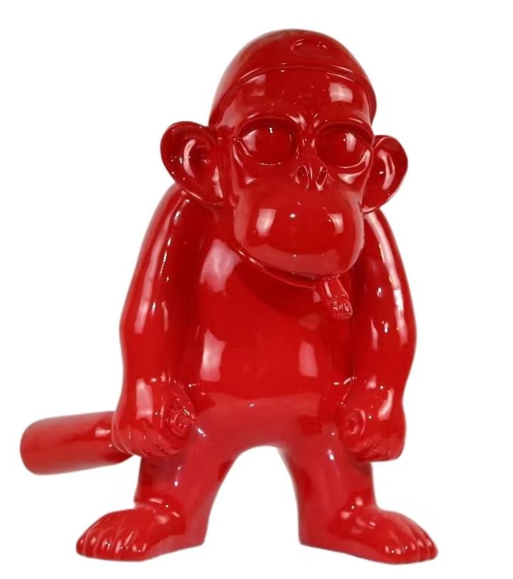 Wholesale Handmade Good Quality Resin Smoking Gorilla Home Decorative Resin Crafts