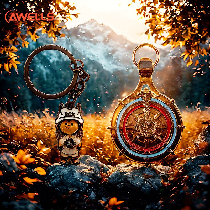 Handcrafted Mexican Metal Logo Priest Cross Keychains for Religious Gifts