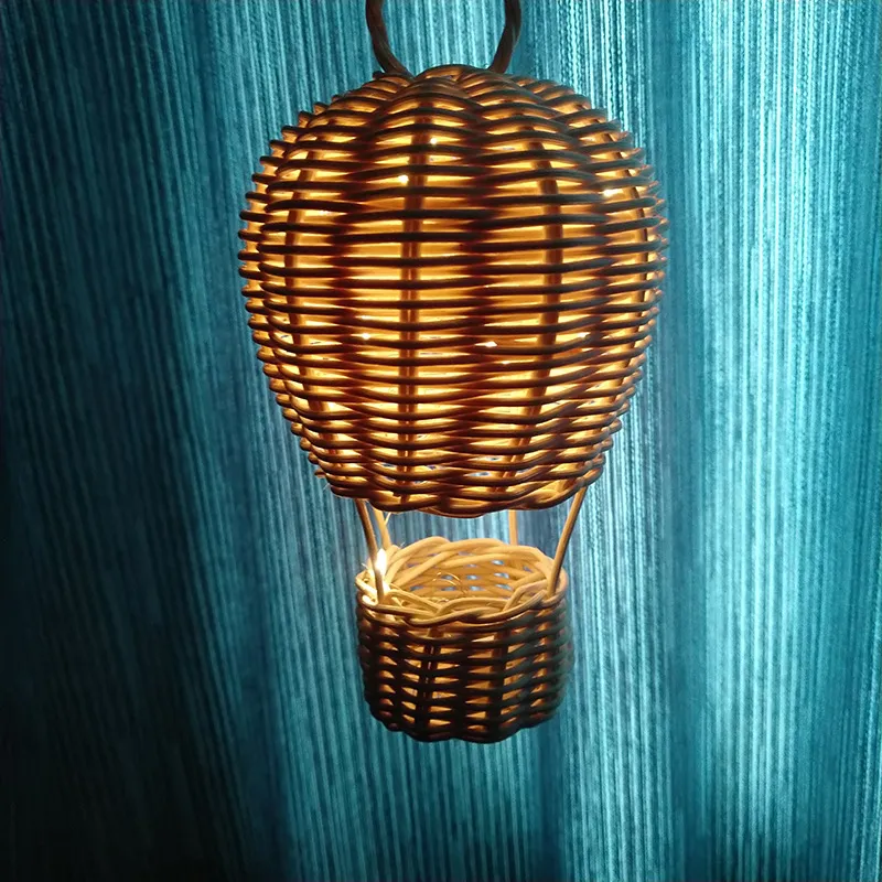 Handmade Rattan Hot Air Balloon Decoration