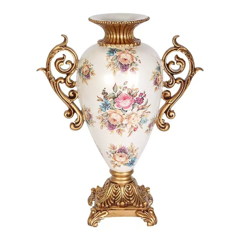 Resin Flower Vase Craft for Mall/Hotel/Home/Garden Decoration Adornos En Resina Vintage