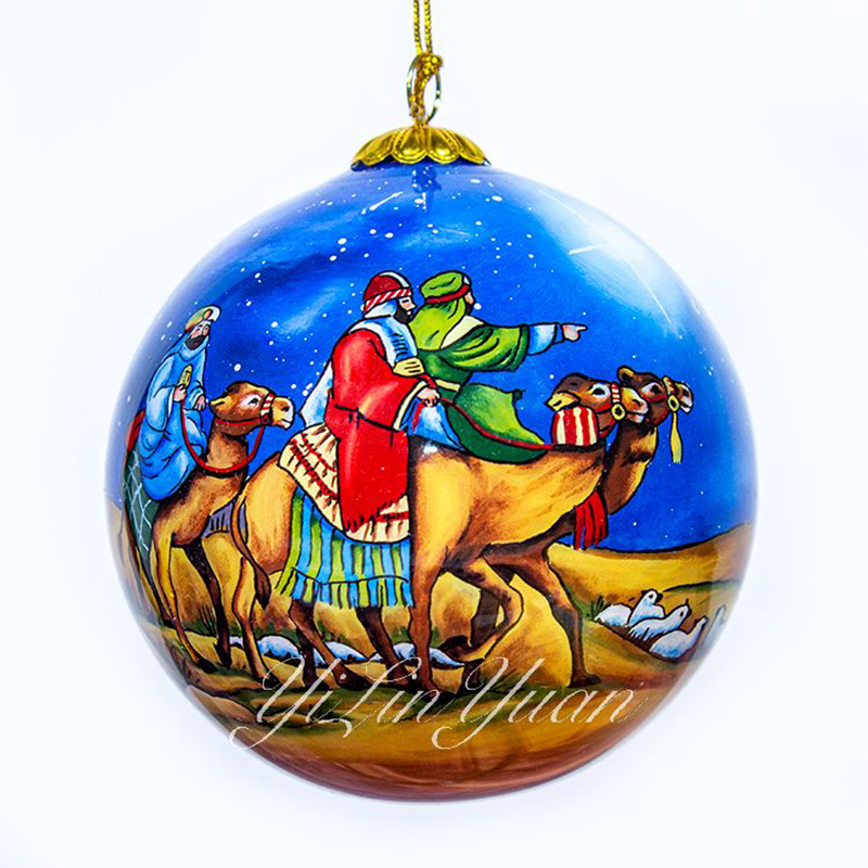 Christmas Reindeer Handmade Painting Hanging Hand-Painted Christmas Ball