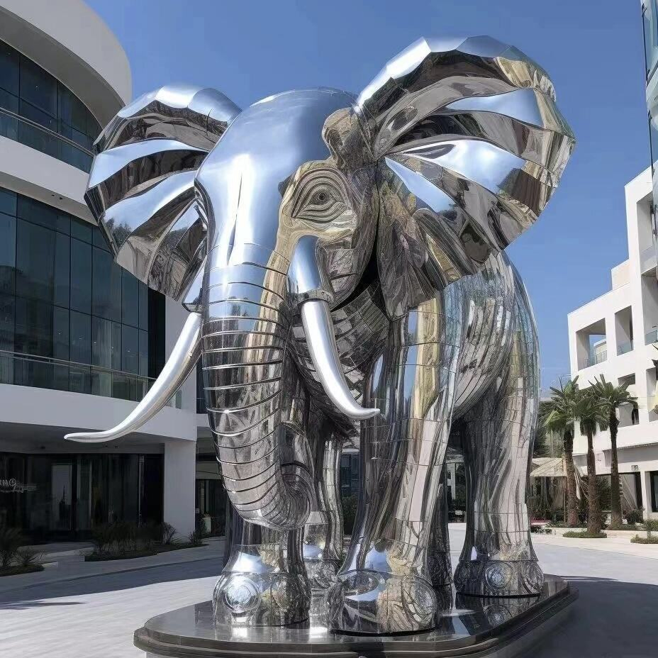 Luxury Stainless Steel Abstract Sculpture - Handcrafted Modern Art Statue for Home &amp; Office Decor - Polished Metal Sculpture Gift for Collectors