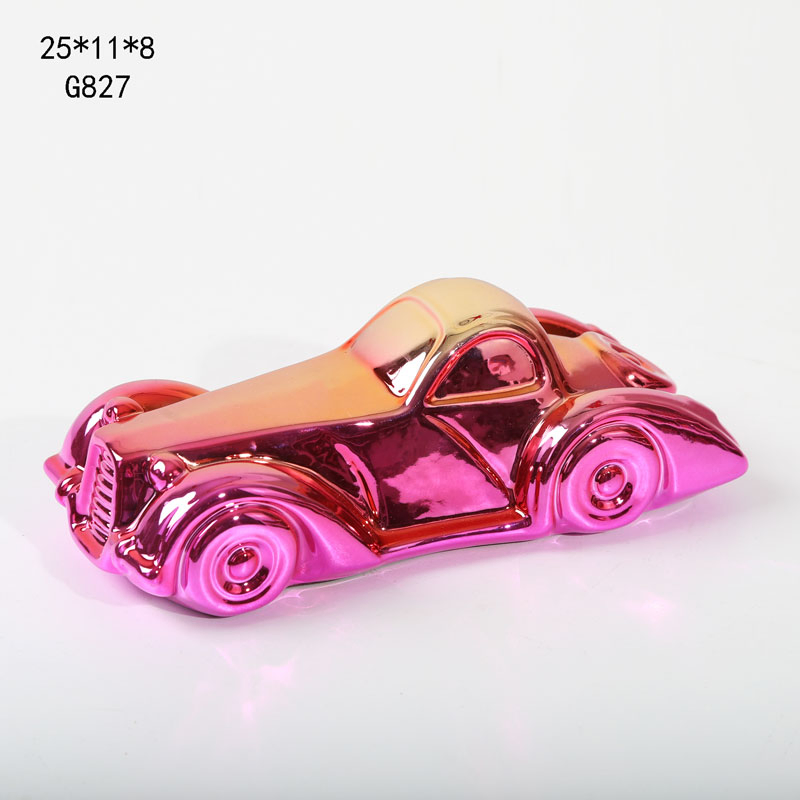 Luxury Golden Vintage Car Model Resin Decorative Craft Office Ornament