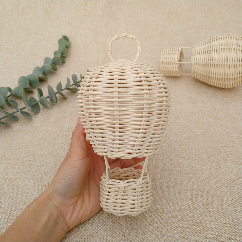 Handmade Rattan Hot Air Balloon Decoration Children's Room Decoration Hanging Home Decoration
