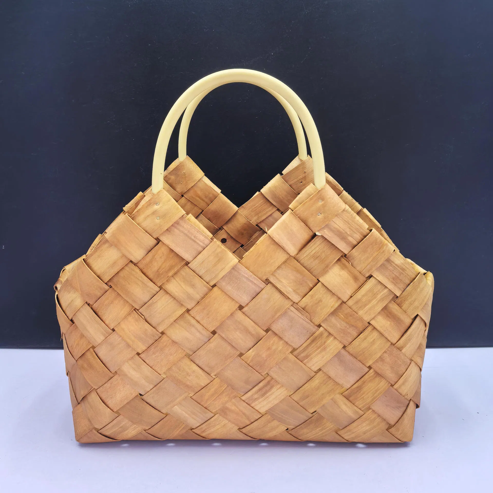 Elegant Handcrafted Wooden Chip Basket for Unique Gifts