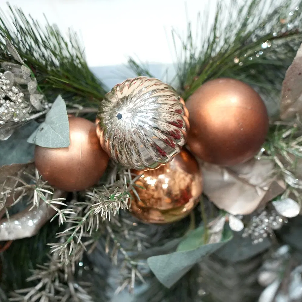 High Quality Christmas Swag Artificial Xmas Lintel Hanging Decorations Golden Christmas Ball Swag Garland for Wall Window Decor