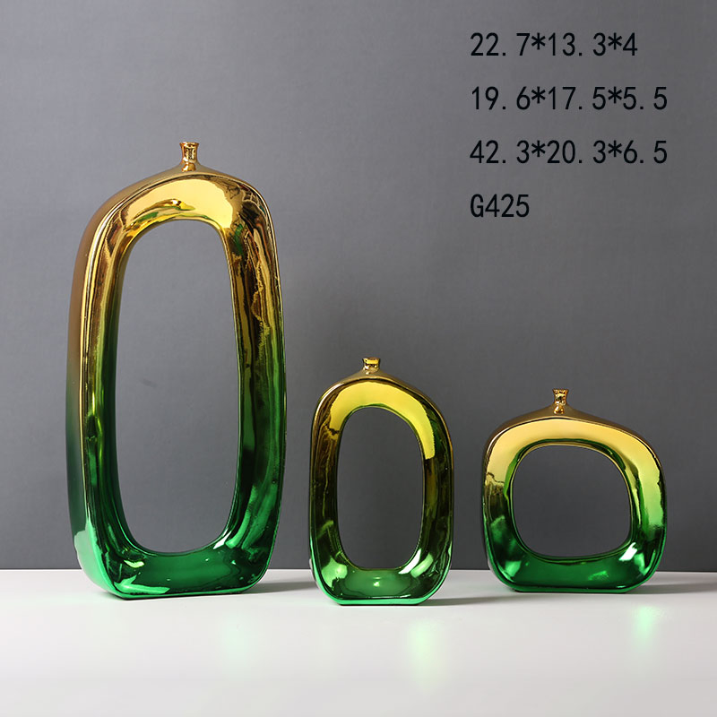 Modern Creative Home Decorative Crafts Resin Vase Figure Model Kits