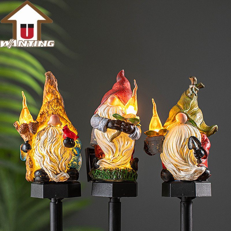 Custom Personalized Torch Dwarf Small Sculpture Resin Craft Home Decorative Light Gift