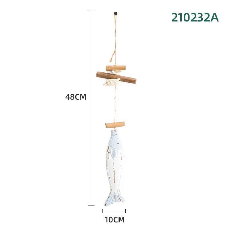 Wood Fish Cutout Coastal Beach Party Home Wall Hanging Ornament Decor Wooden Fish Sculpture Carved Nautical Gifts Crafts