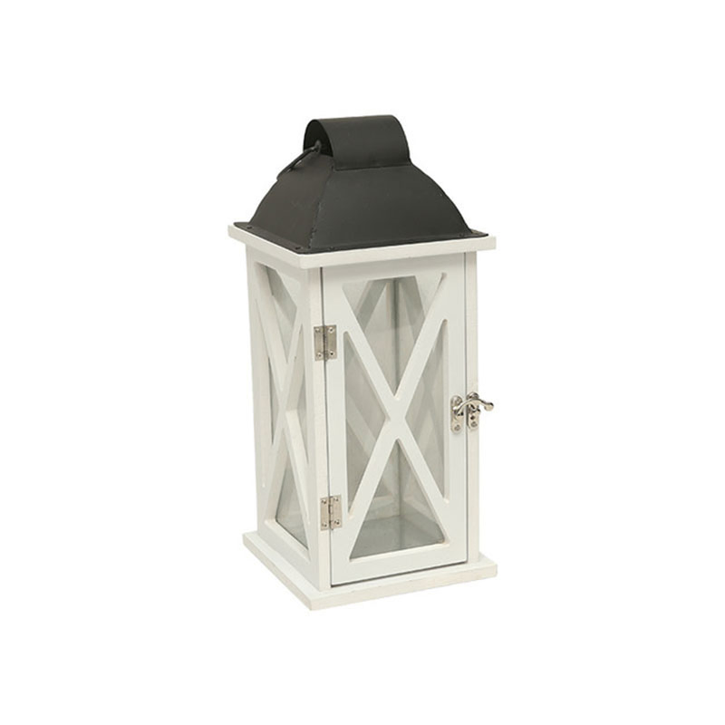 Wooden Storm Garden Lantern Candle Holder Home Decoration Craft