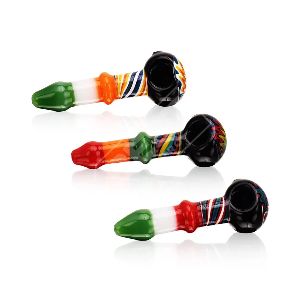 Esigo 5 Inch Handcrafted Wig Wag Smoking Glass Hand Pipe, Wig Wag Glass Hand Pipe for Smoking with Esigo Gift Box