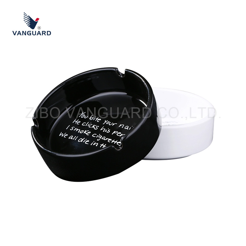 Vanguard Daily Use Ashtray Custom Round Ceramic Decorative Outdoor Ashtray