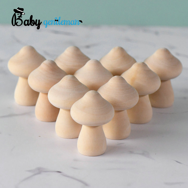 Natural Unfinished Wooden Mushroom Craft for Home Decoration Z10489d