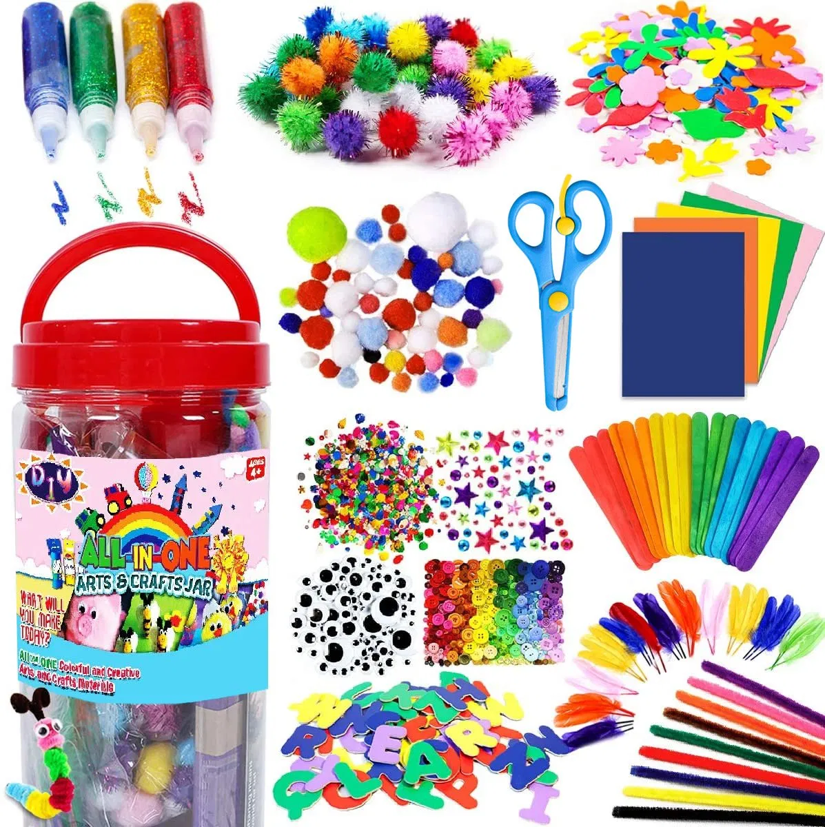 Creative Homeschool Supplies Arts Set DIY Craft Kit for Kids Craft Education