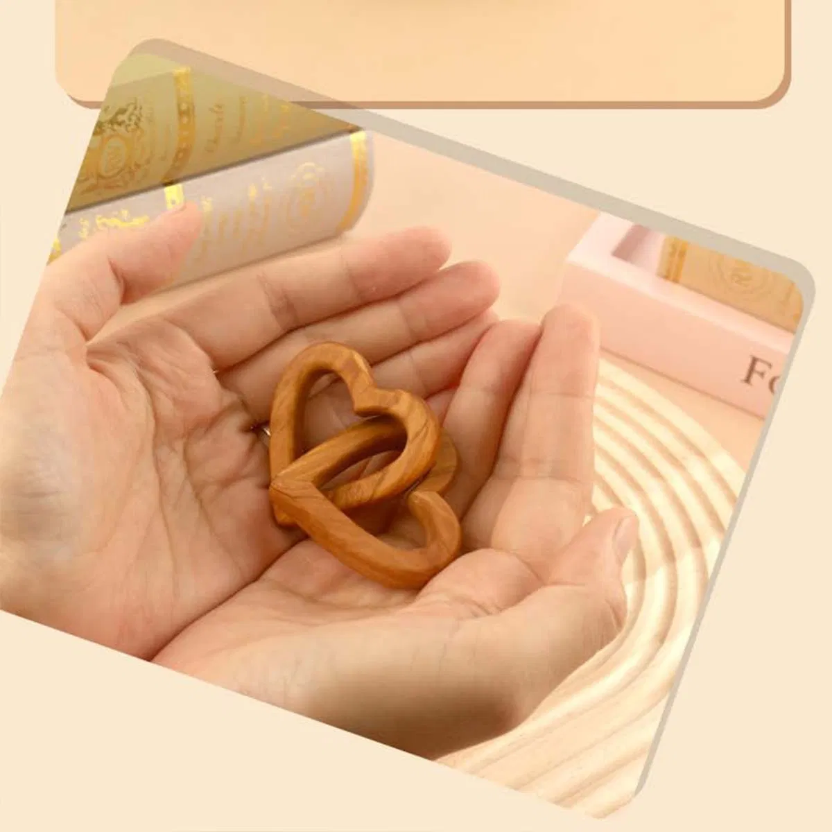 Creative Wooden Double Heart Ornaments for DIY Crafts Decoration and Handmade Gifts