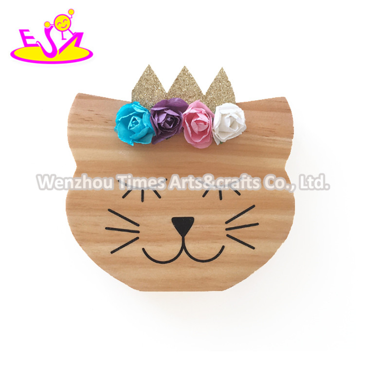 Top Sale Bear Shape Wooden Ornament Crafts for Babies W02A363