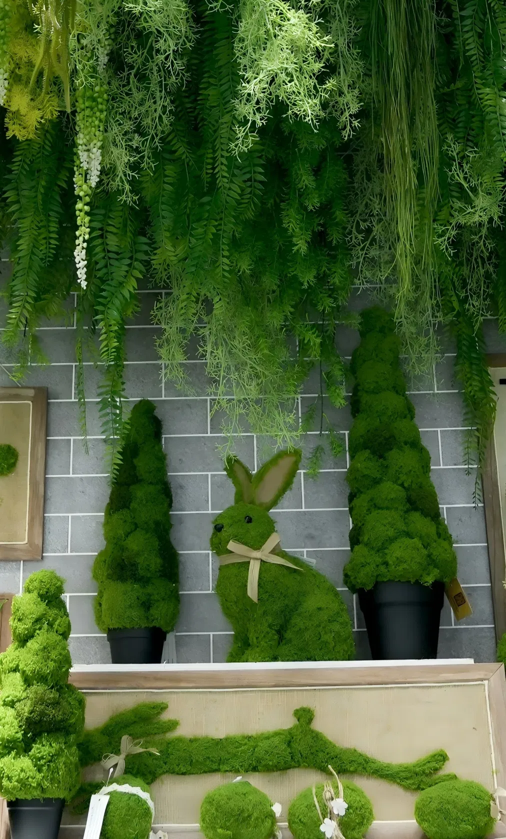 Artificial Moss Bunny Decor