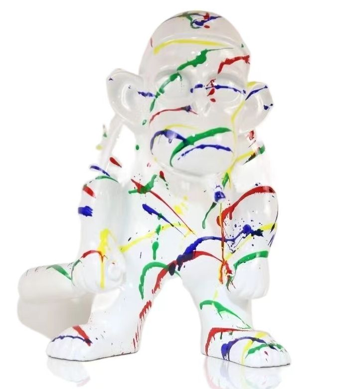 Wholesale Handmade Good Quality Resin Smoking Gorilla Home Decorative Resin Crafts