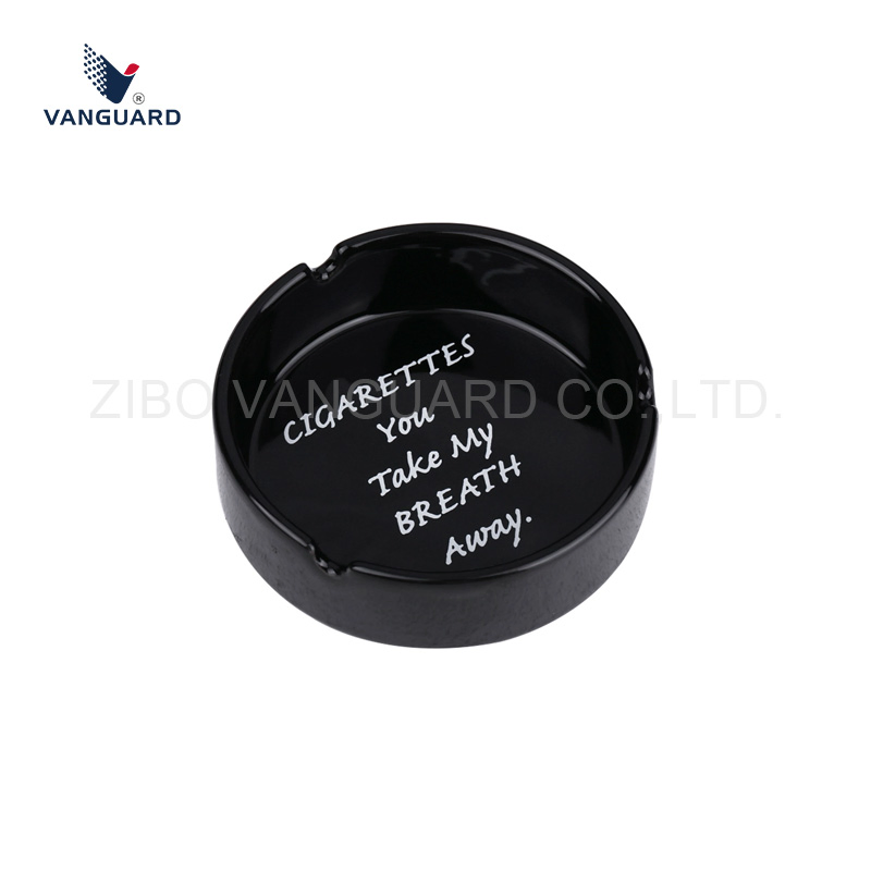 Vanguard Daily Use Ashtray Custom Round Ceramic Decorative Outdoor Ashtray
