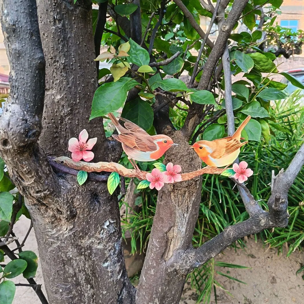 Metal Bird Sculptures Wall Decor