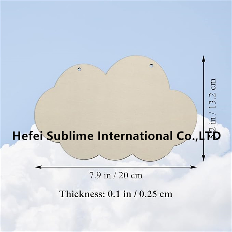 DIY Wood Craft Cloud Stand, 10-Inch, Cloud Wood Sign Cutout Wooden Cloud Shaped Sign DIY Crafts Hanging Ornament for Wreath Home Door Wall Art Decoration