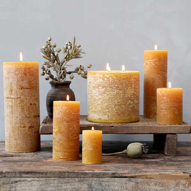 Wholesale Bulk Cheap Plain Rustic Unscented Christmas Extra Large Tall White Red Daily Decorative Cylindrical Column Cylinder Pillar Candles for Home Decoration