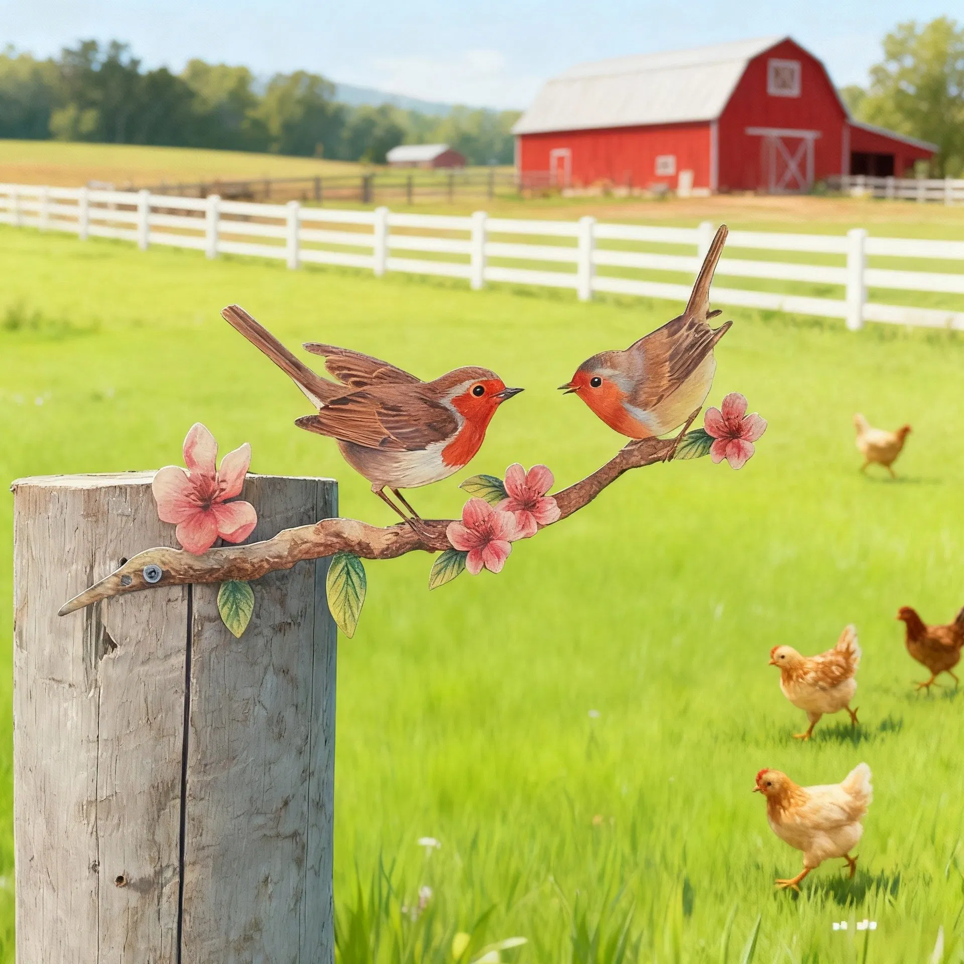 Metal Bird Sculptures Wholesale Outdoor Garden Fence &amp; Tree Decor Courtyard Art Ornament Durable Metal Craft for B2b Buyers