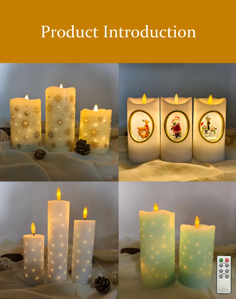 LED Fiber Optic Candle