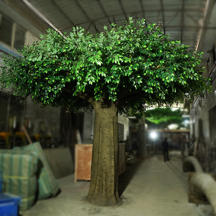 Highly Customized Green/Gold Artificial Banyan Tree Artificial Crafts