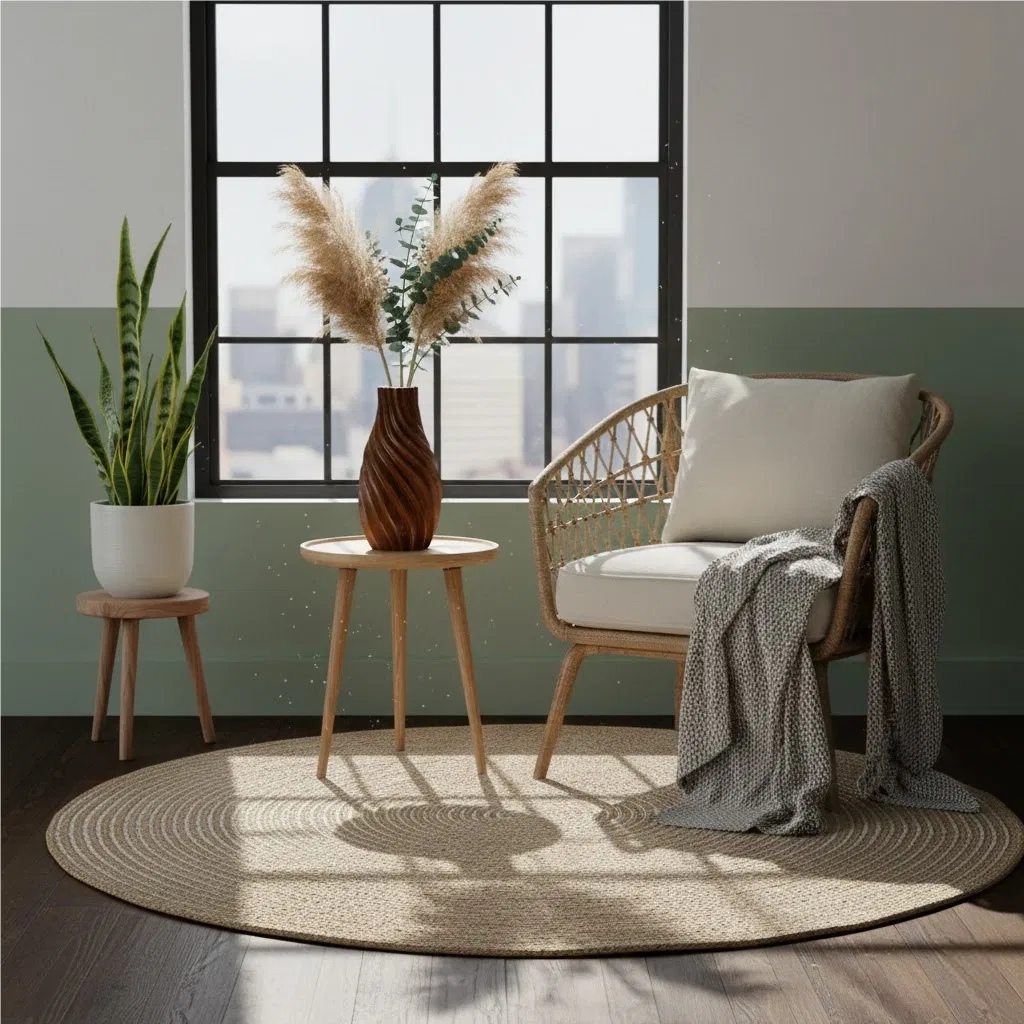 Swirled Teak Wooden Vase