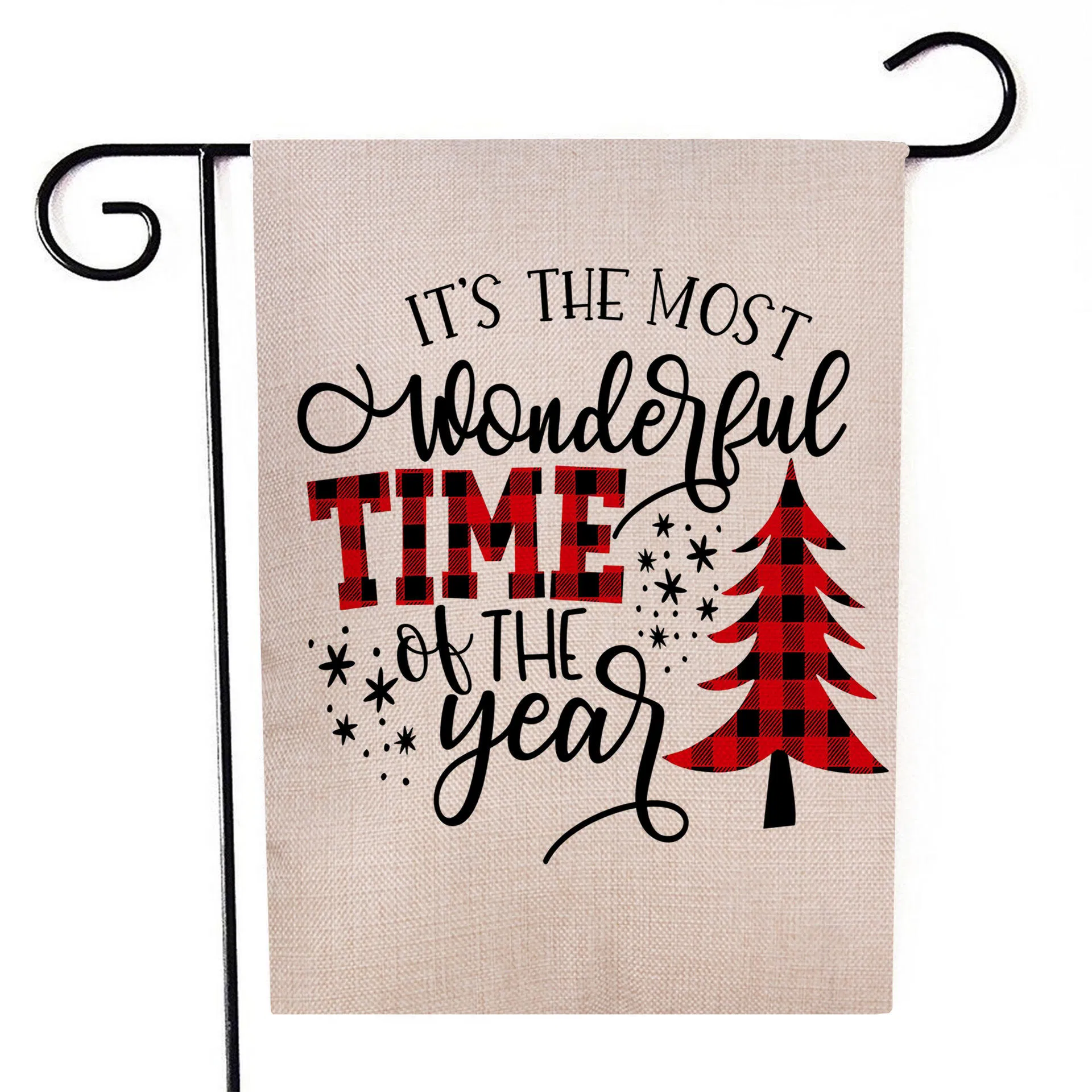 Custom Hello Burlap Garden Flag Seasonal Spring Summer Outdoor 12x18 inch Decorative Sublimation Flags for Home Garden Yard