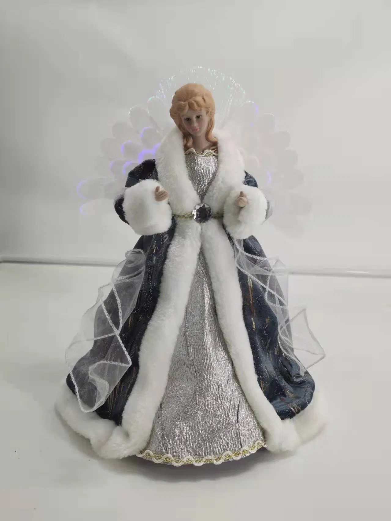 Handmade Christmas Santa Claus Fabric Figure for Home Decoration