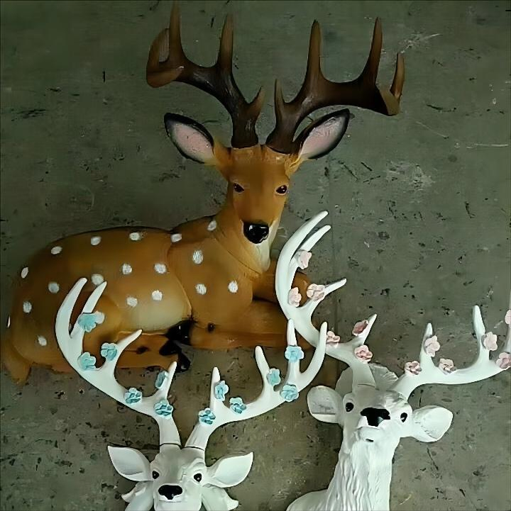 OEM Factory Customized Animal Head Decoration Polyresin Animal Wall Decoration Crafts Plastic Deer Craft Plastic Animal Head Sculpture Manufacturer in China